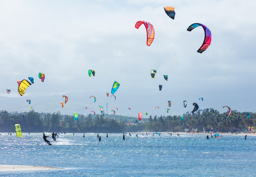 Kitesurfeurs à Boracay